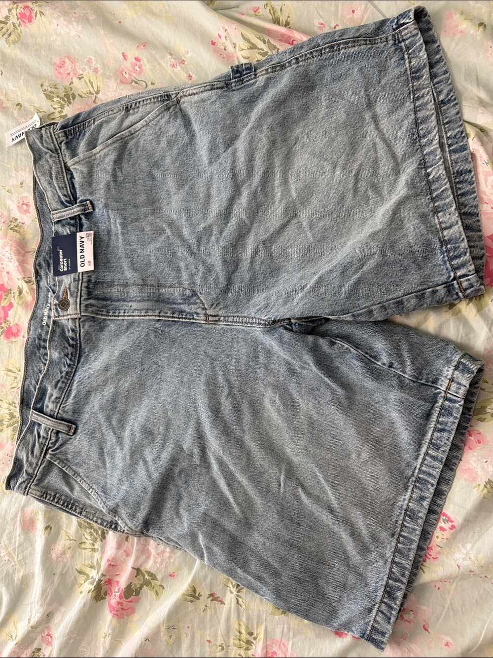 Old Navy Washed Blue High-Rise Denim Shorts